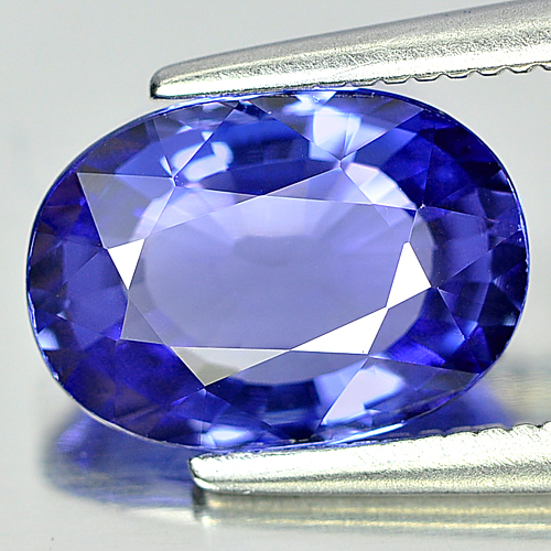 Violetish Blue Tanzanite 2.06 Ct. Clean Oval 9.6 x 6.9 x 3.9 Mm Natural Gemstone