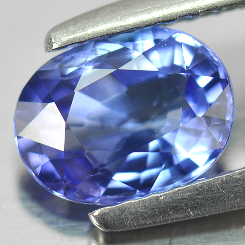 Violetish Blue Tanzanite 1.08 Ct  Oval Shape 7.6 x 5.8 Mm. Natural Gem Tanzania