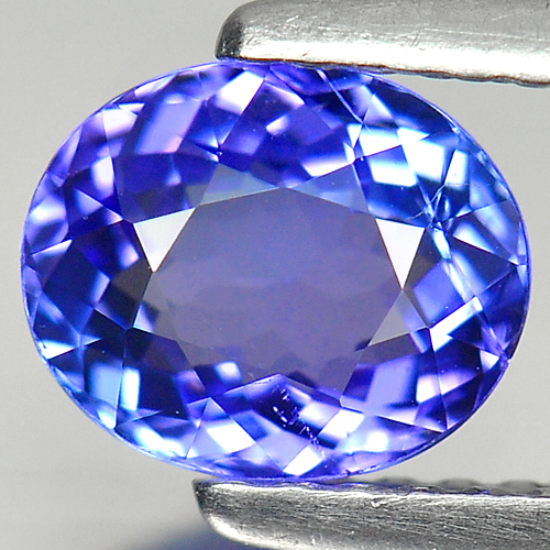 Violetish Blue Tanzanite 1.05 Ct. Oval Shape 6.9 x 5.7 Mm. Natural Gem Tanzania