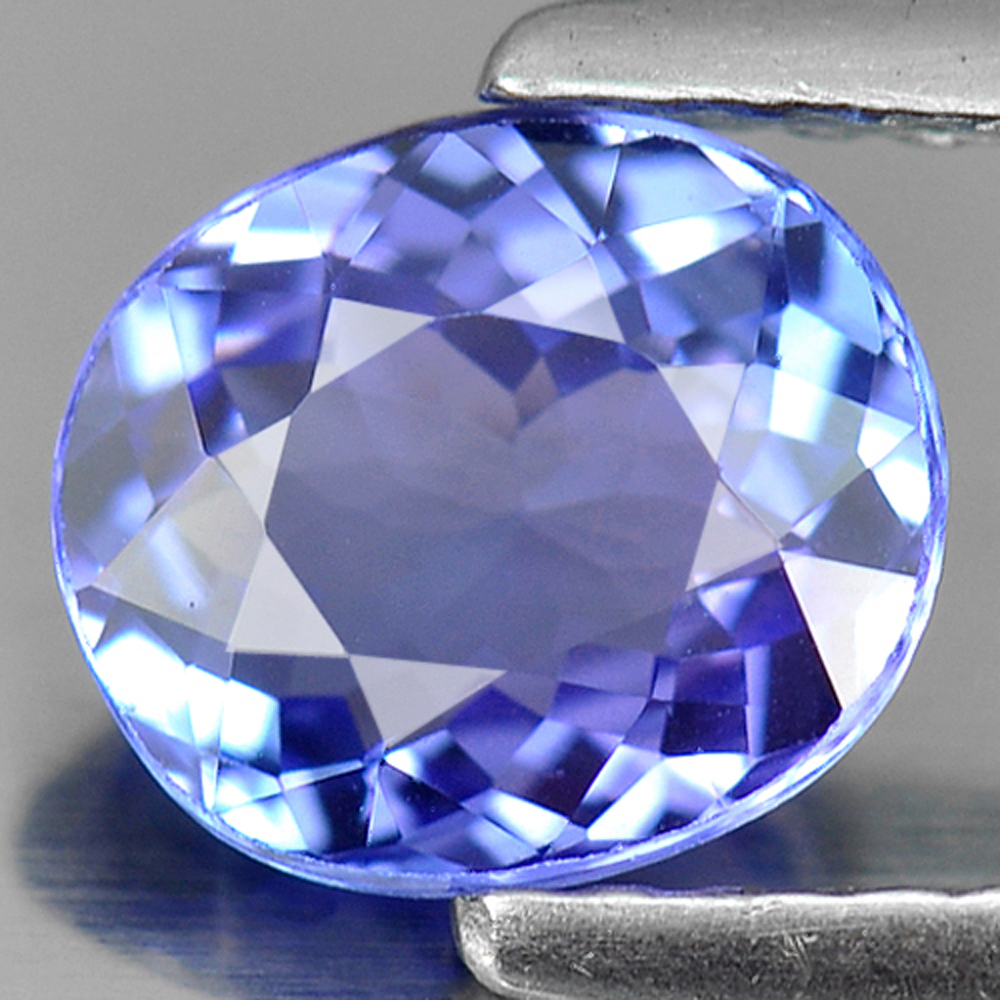 Violetish Blue Tanzanite 1.11 Ct. Clean Oval 6.9 x 6.1 x 3.4 Mm Natural Gemstone