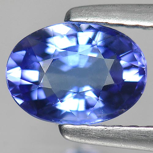 Violetish Blue Tanzanite 1.01 Ct Clean Oval Shape 7.3 x 5.3 Mm. Natural Gemstone
