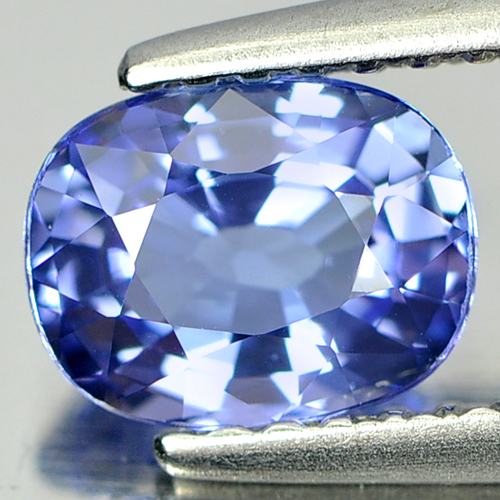 Violetish Blue Tanzanite 0.94 Ct. Clean Oval 6.9 x 5.4 x 3.4 Mm Natural Gemstone