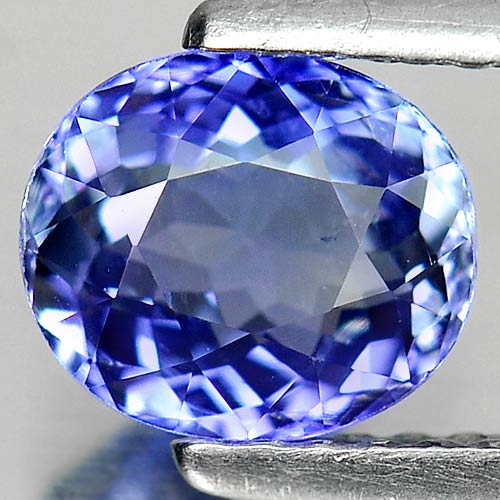 Violetish Blue Tanzanite 1.11 Ct. Clean Oval Shape 6.9 x 5.9 Mm. Natural Gem