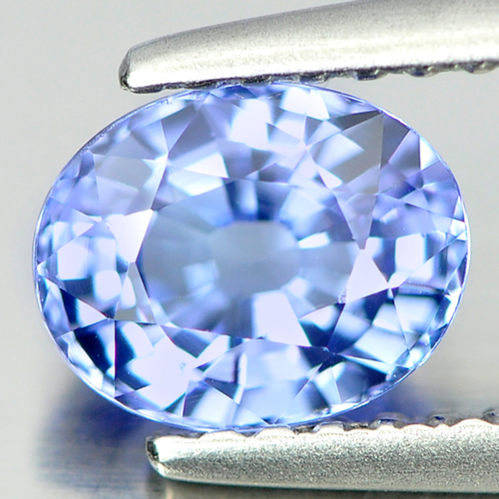 Blue Tanzanite 1.01 Ct. Clean Oval Shape 6.7 x 5.4 Mm. Natural Gemstone Tanzania