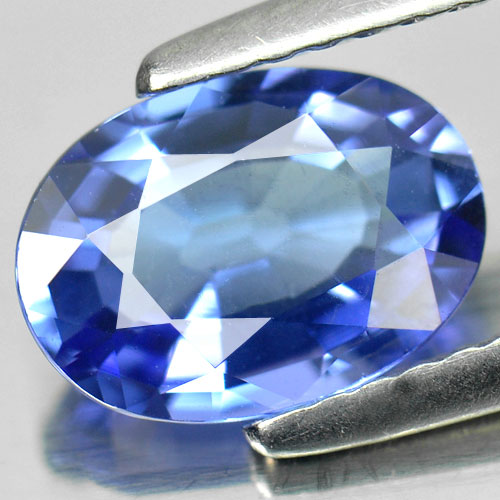 Blue Tanzanite 1.53 Ct. Clean Oval Shape 8.1 x 5.6 Mm. Natural Gemstone Tanzania