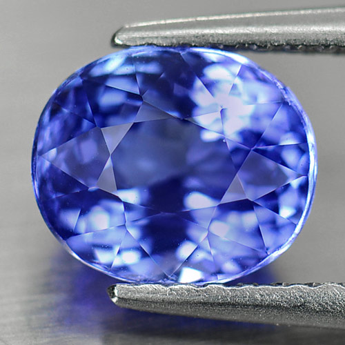 Violetish Blue Tanzanite 2.00 Ct. Clean Oval 7.5 x 6.4 Mm. Natural Gem Tanzania