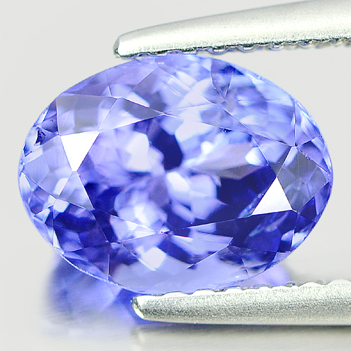 Natural Gem 2.10 Ct. Violetish Blue Tanzanite Oval Shape 8.9 x 6.8 Mm. Tanzania