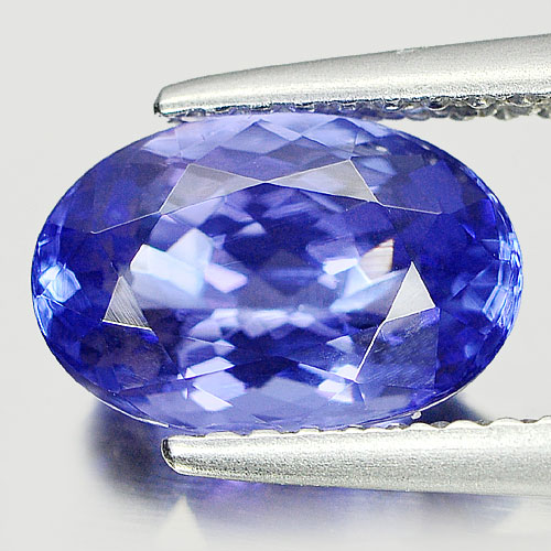 Violetish Blue Tanzanite 2.20 Ct. VVS Oval 9.5 x 6.3 Mm. Natural Gem Tanzania