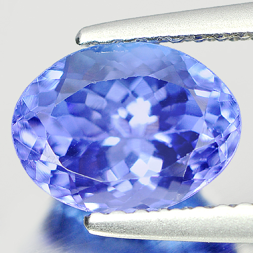 Violetish Blue Tanzanite Oval Shape 8.4 x 6.4 Mm. 1.84 Ct. Natural Gemstone