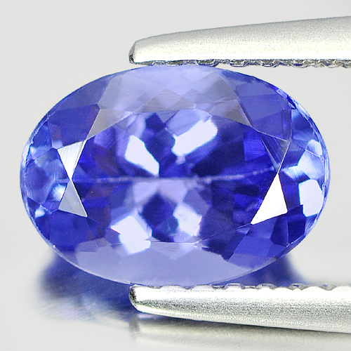 Violetish Blue Tanzanite 1.45 Ct. Oval 8.4 x 6 Mm. Natural Gem From Tanzania