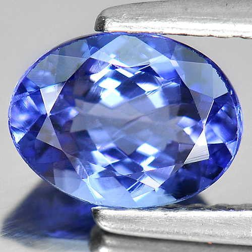Violetish Blue Tanzanite 1.32 Ct. VVS Oval Shape 8 x 6 Mm. Natural Gem Tanzania