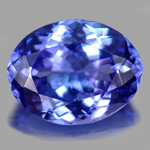 Violetish Blue Tanzanite 1.84 Ct. Clean Oval 9 x 7.1 Mm. Natural From Tanzania
