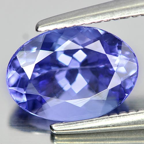 Violetish Blue Tanzanite 1.49 Ct. VVS Oval 8.5 x 6 Mm. Natural Gemstone Tanzania