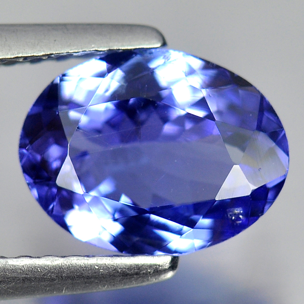 Violetish Blue Tanzanite 1.60 Ct. Natural Gemstone Oval 8.9 x 6.8 Mm. Tanzania