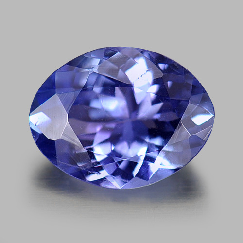 Violetish Blue Tanzanite 1.37 Ct. Oval 8.8 x 6.8 Mm. Natural Gemstone Tanzania
