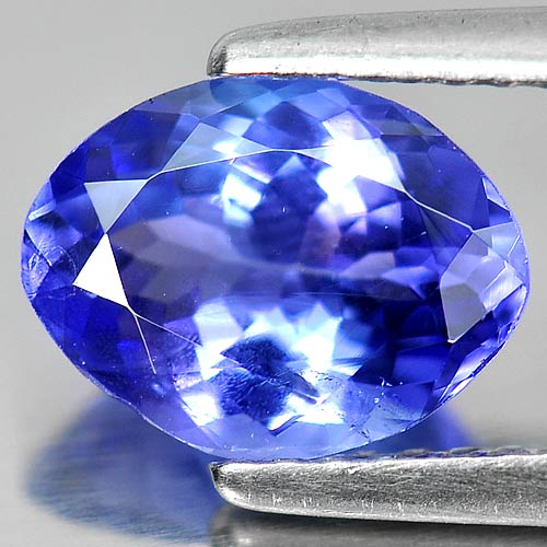 Violetish Blue Tanzanite 1.65 Ct. Oval Shape 8.8 x 6.7 Mm. Natural Gem Tanzania