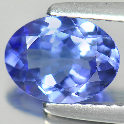 Violetish Blue Tanzanite 1.14 Ct. VVS Oval 7.9 x 6 Mm. Natural Gemstone Tanzania