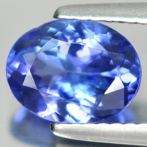 Violetish Blue Tanzanite 1.57 Ct. VVS Oval 8.4 x 6.5 Mm. Natural Gem Tanzania