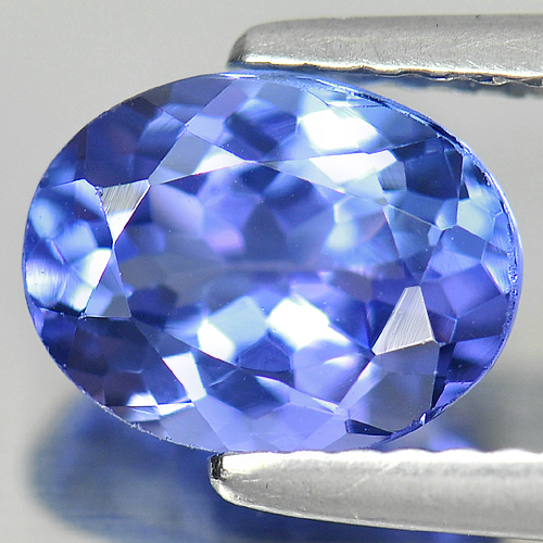 Violetish Blue Tanzanite 1.67 Ct. Oval 8.3 x 6.4 Mm. Natural Gemstone Tanzania