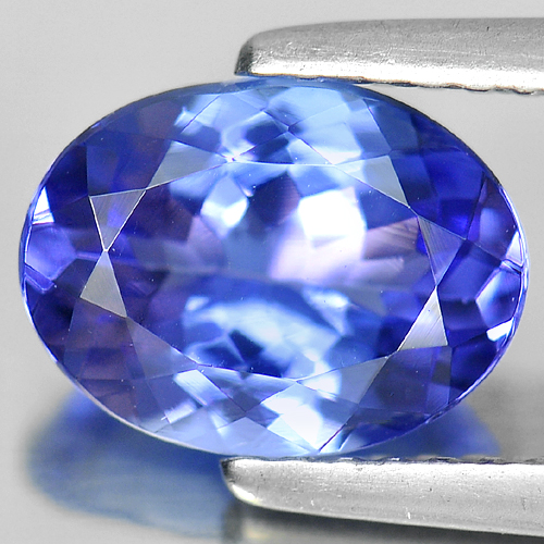 Violetish Blue Tanzanite 1.75 Ct. VVS Oval Shape 8.9 x 6.6 Mm. Natural Gem