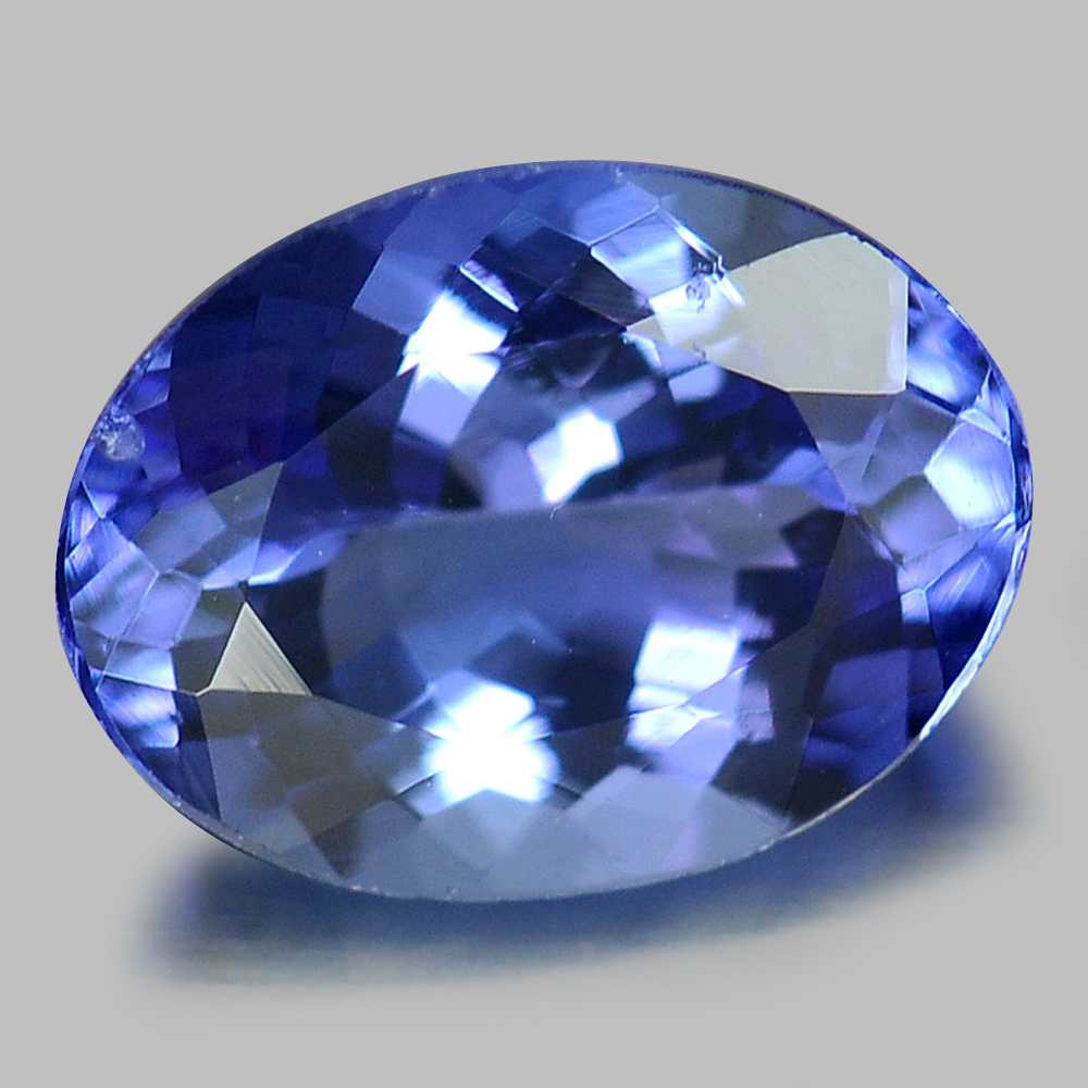 Violetish Blue Tanzanite 1.94 Ct Oval Shape 9.2 x 7 Mm Natural Gemstone Tanzania