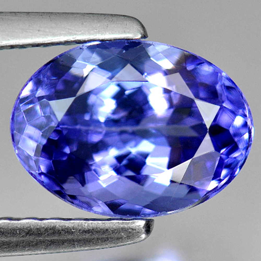 Oval Shape 8.5 x 6.2 Mm. Violetish Blue Tanzanite 1.89 Ct. Natural Gem Tanzania