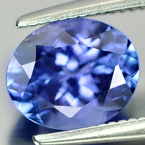 Violetish Blue Tanzanite 1.68 Ct. Oval Shape 8 x 6.6 Mm. Natural Gem Tanzania
