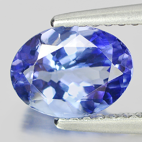 Violetish Blue Tanzanite 1.26 Ct. Oval Shape 8 x 6 Mm. Natural Gemstone Tanzania
