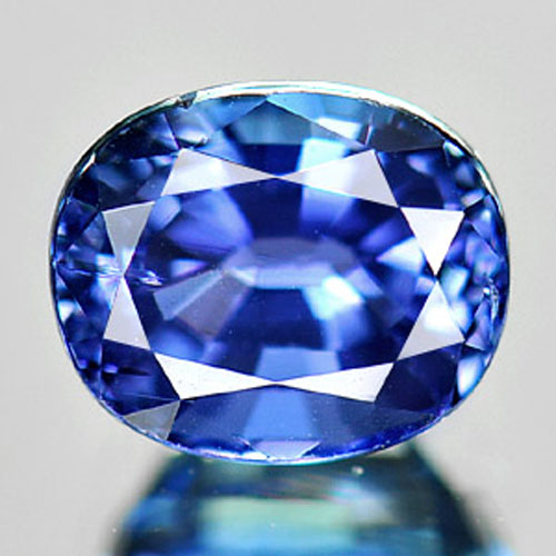 Violetish Blue Tanzanite 1.35 Ct. Natural Gemstone Oval Shape 6.6 x 5.5 Mm.