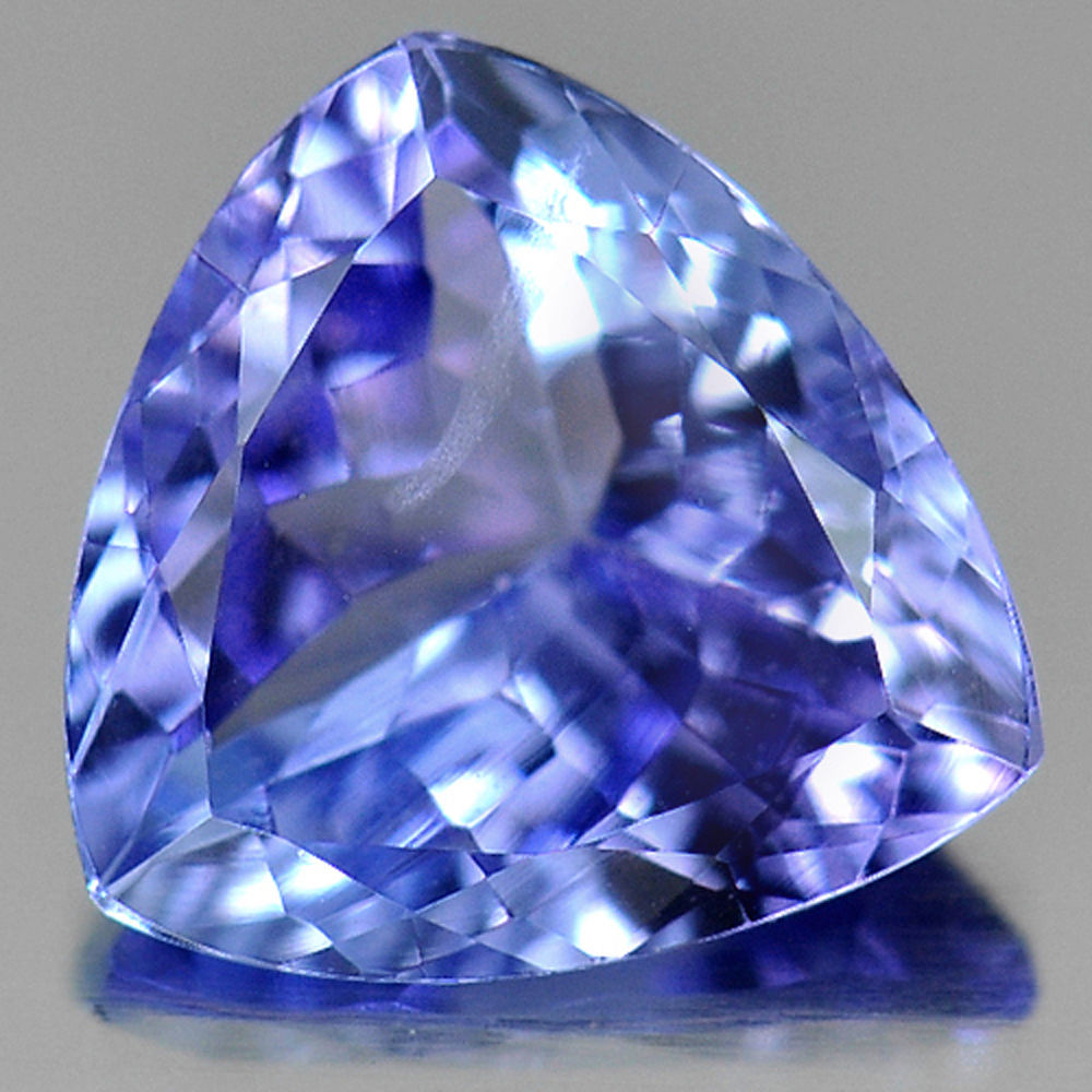 1.27 Ct. Nice Natural Violetish Blue Tanzanite Gemstone Trilliant Shape
