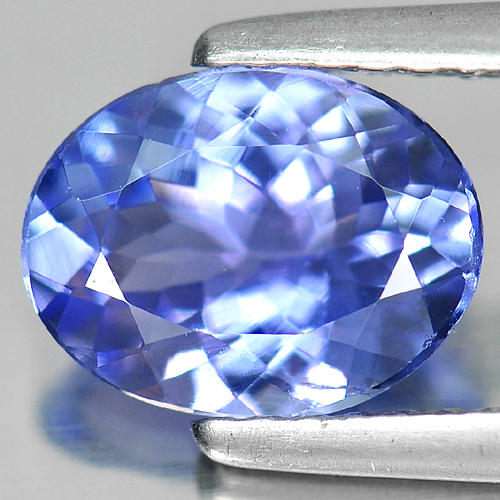 Violetish Blue Tanzanite 1.46 Ct. Clean Oval Shape 8.5 x 6.5 Mm. Natural Gem