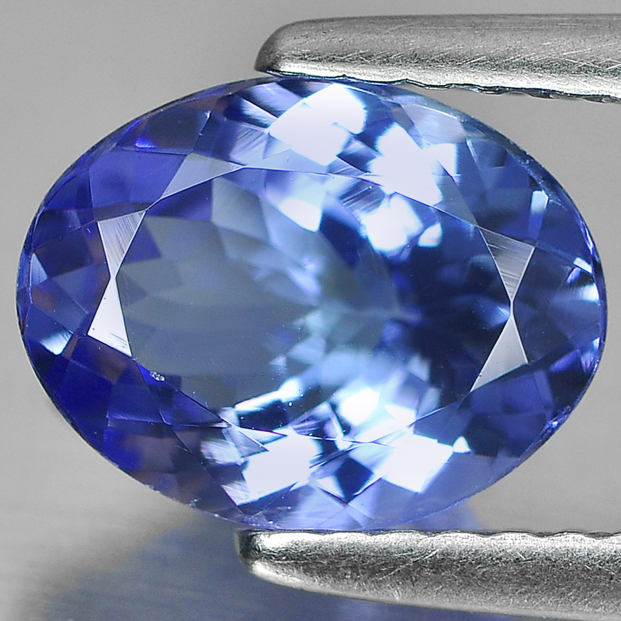 Violetish Blue Tanzanite 1.70 Ct. Clean Oval 9 x 7 Mm. Natural Gemstone Tanzania