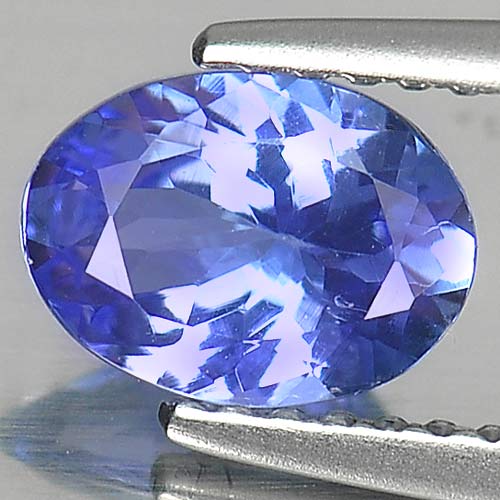 Violetish Blue Tanzanite 1.00 Ct. Oval Shape 7.6 x 5.6 Mm. Natural Gem Tanzania