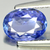 Certified Bluish Violet Tanzanite 0.88 Ct. Oval Shape 7.43 x 5.47 Mm Natural Gem