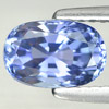 Certified 1.54 Ct Oval Natural Violetish Blue Tanzanite