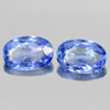 Violetish Blue Tanzanite 1.11 Ct. 2 Pcs. Oval 6.2 x 4.1 Mm. Natural Gemstones