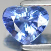 Violetish Blue Tanzanite 1.07 Ct. VVS Heart 7.2 x 6 x 4 Mm. Natural Gem Tanzania