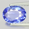 Certified 0.87 Ct. Clean Oval Shape Natural Gem Violetish Blue Tanzanite