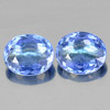 Violetish Blue Tanzanite 1.04 Ct. 2 Pcs Oval 5.5 x 4.8 Mm. Natural Gemstones