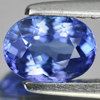 Certified Violetish Blue Tanzanite 1.08 Ct. Clean Natural Oval 7.07 x 5.21 Mm.