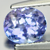 Certified Violetish Blue Tanzanite 1.13 Ct. Oval 6.84 x 5.83 Mm. Natural Gem