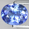 Certified 1.17 Ct Oval Natural Violetish Blue Tanzanite