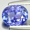 Certified Violetish Blue Tanzanite 1.03 Ct. Oval 6.73 x 5.20 Mm. Natural Gem