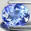 Certified Violetish Blue Tanzanite 1.13 Ct. Oval 6.84 x 5.68 Mm. Natural Gem