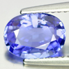 Certified Violetish Blue Tanzanite 1.51Ct. Clean Oval Shape Natural Gem Tanzania