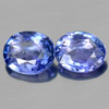 Violetish Blue Tanzanite 1.06 Ct. 2 Pcs. Oval 6.1 x 5 Mm. Natural Gemstones