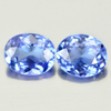 Violetish Blue Tanzanite 1.18 Ct. 2 Pcs. Oval 5.9 x 4.8 Mm. Natural Gemstones