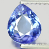Certified Violetish Blue Tanzanite 1.11 Ct. Pear 7.41 x 6.27 Mm. Natural Gem