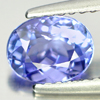 Certified Violetish Blue Tanzanite 1.09 Ct. Oval 6.94 x 5.40 Mm. Natural Gem