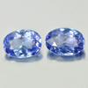Tanzanite Violetish Blue 1.22 Ct. Pair Oval 6.2 x 4.5 Mm. Natural Gems Tanzania